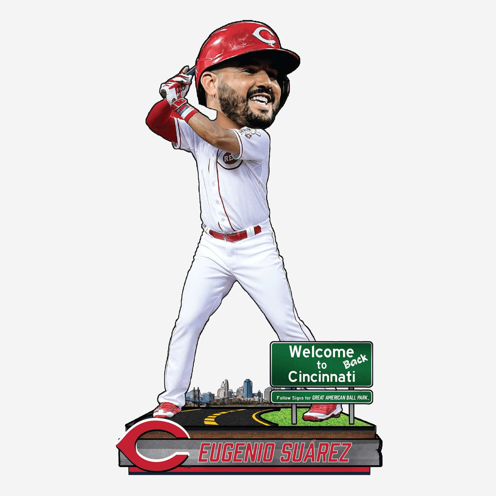 Eugenio Suarez Cincinnati Reds Welcome Back Next Stop Bobblehead FOCO - FOCO.com