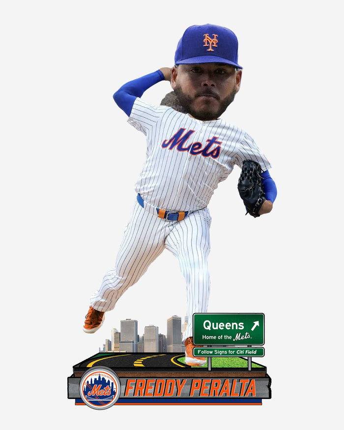 Freddy Peralta New York Mets Next Stop Bobblehead FOCO - FOCO.com