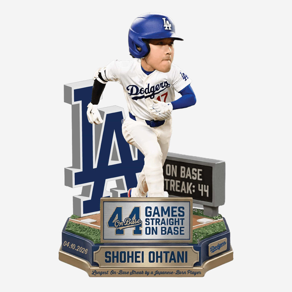 Shohei Ohtani Los Angeles Dodgers On Base Streak Record by Japanese Born Player Bobblehead FOCO - FOCO.com