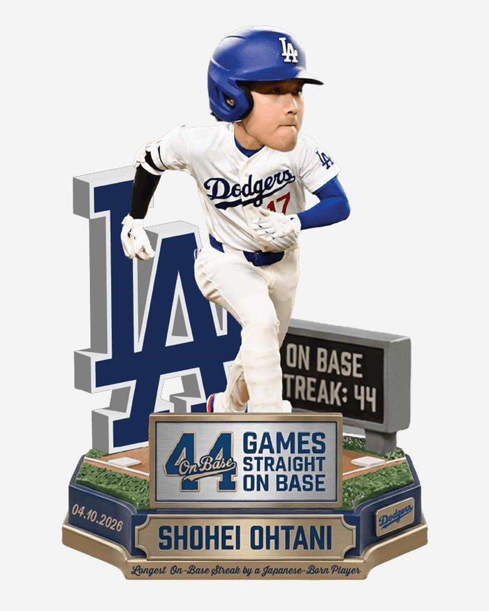 Shohei Ohtani Los Angeles Dodgers On Base Streak Record by Japanese Born Player Bobblehead FOCO - FOCO.com