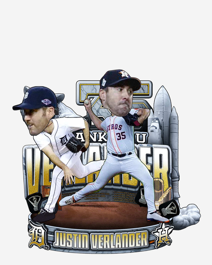 Justin Verlander Detroit Tigers & Houston Astros Retirement Mini Dual Bobblehead