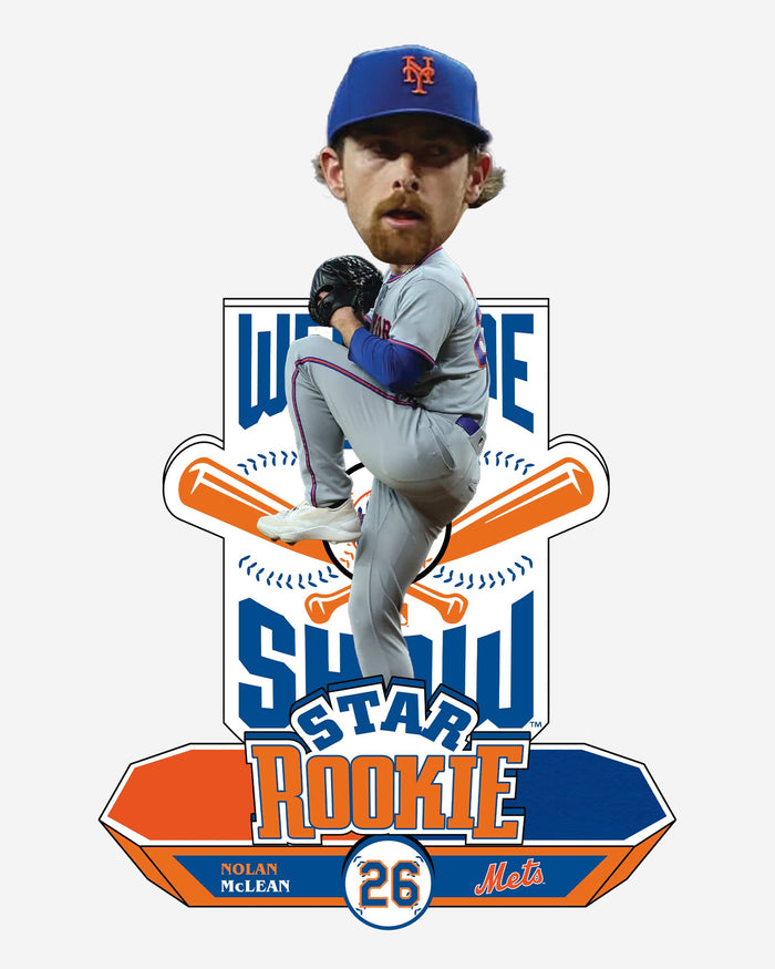 Nolan McLean New York Mets Star Rookie Bobblehead FOCO - FOCO.com