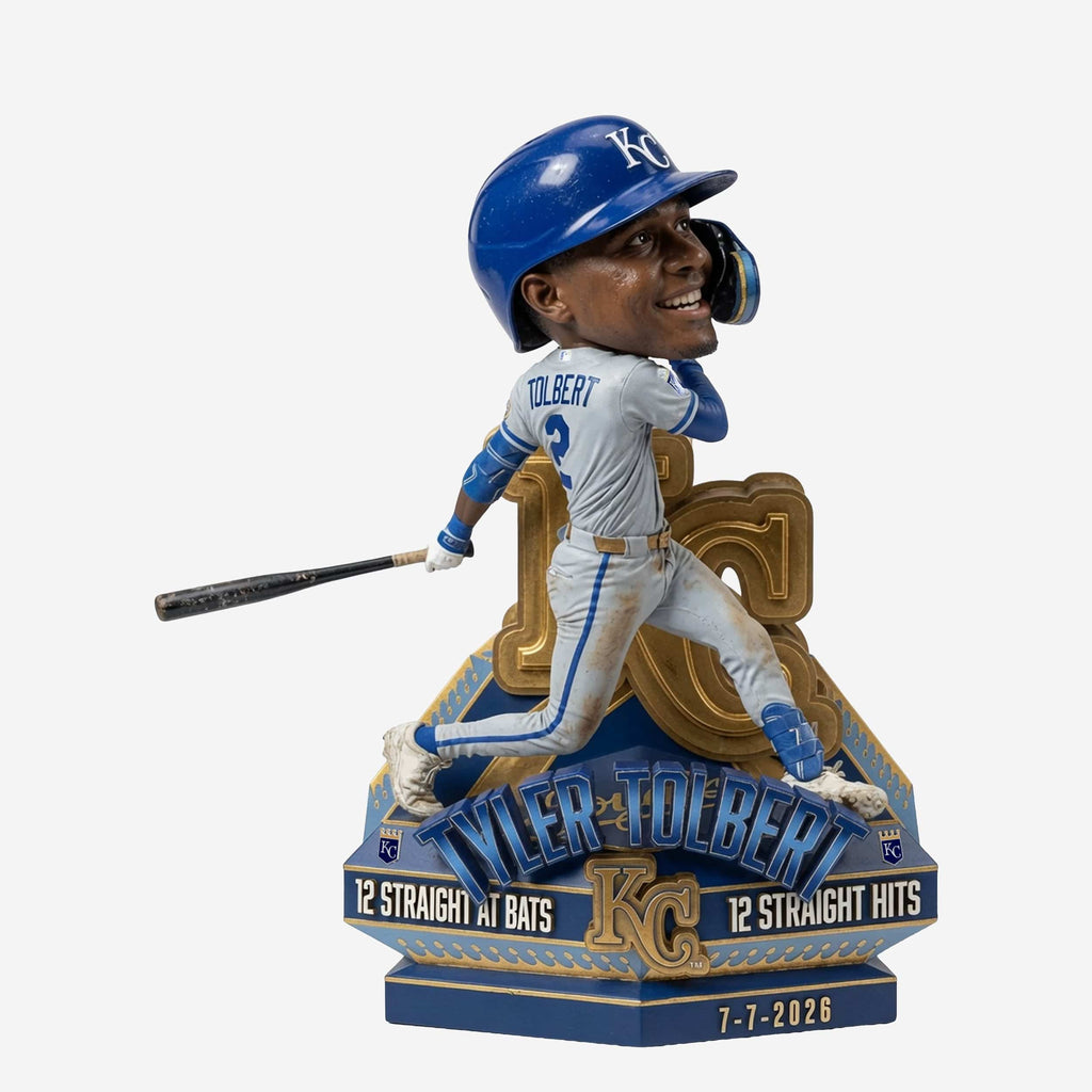 Tyler Tolbert Kansas City Royals 12 Straight Hits Record Bobblehead