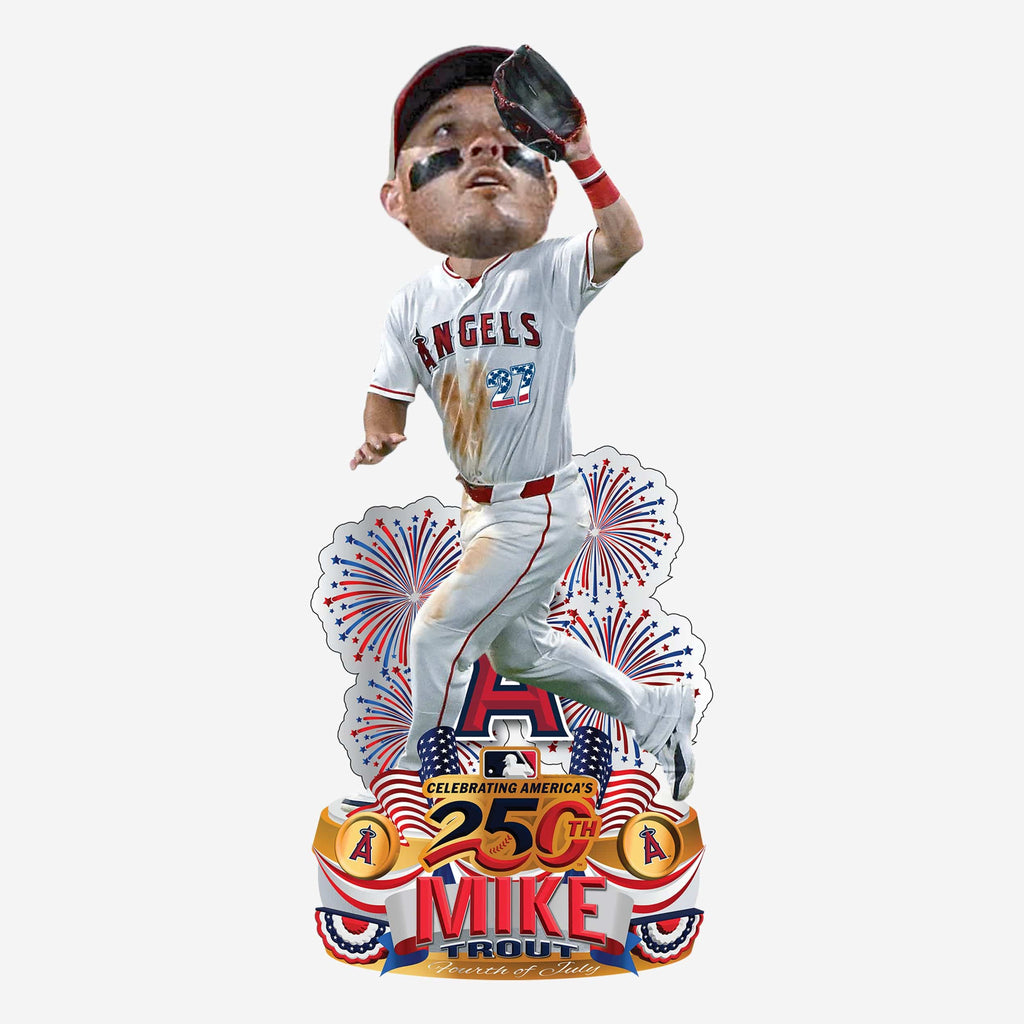 Mike Trout Los Angeles Angels USA 250 Fourth of July Jersey Bobblehead FOCO - FOCO.com