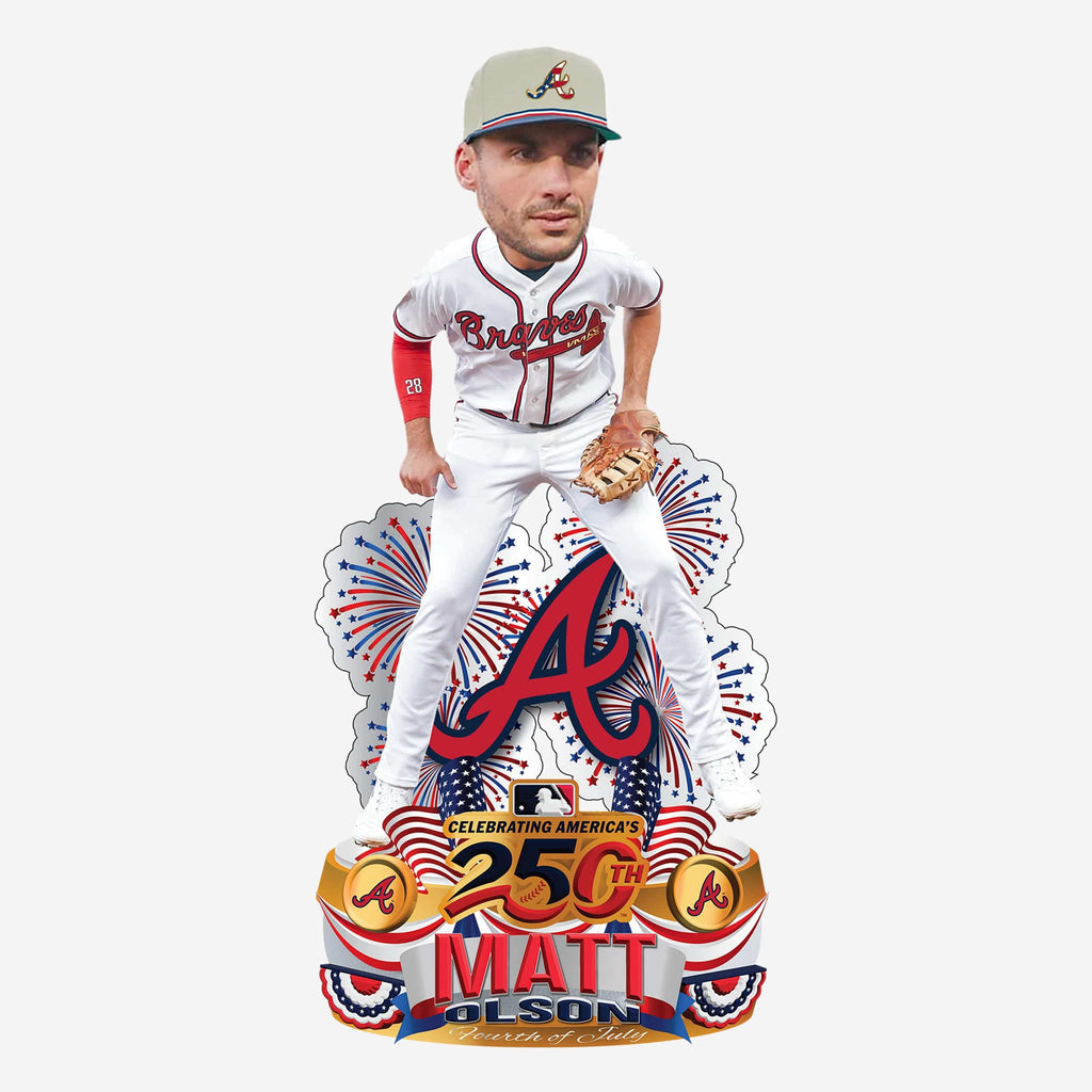 Matt Olson Atlanta Braves USA 250 Fourth of July Jersey Bobblehead FOCO - FOCO.com