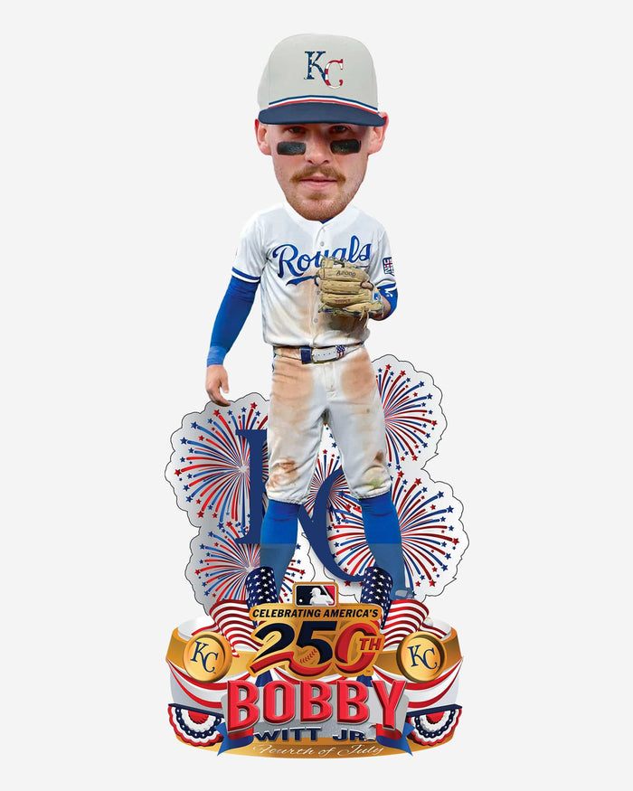Bobby Witt Jr Kansas City Royals USA 250 Fourth of July Jersey Bobblehead