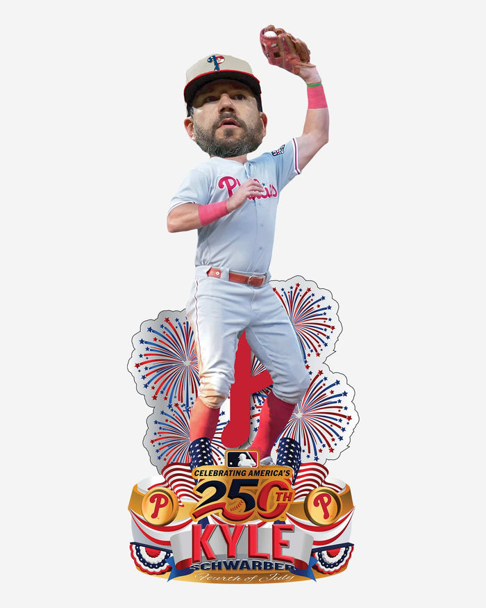 Kyle Schwarber Philadelphia Phillies USA 250 Fourth of July Jersey Bobblehead