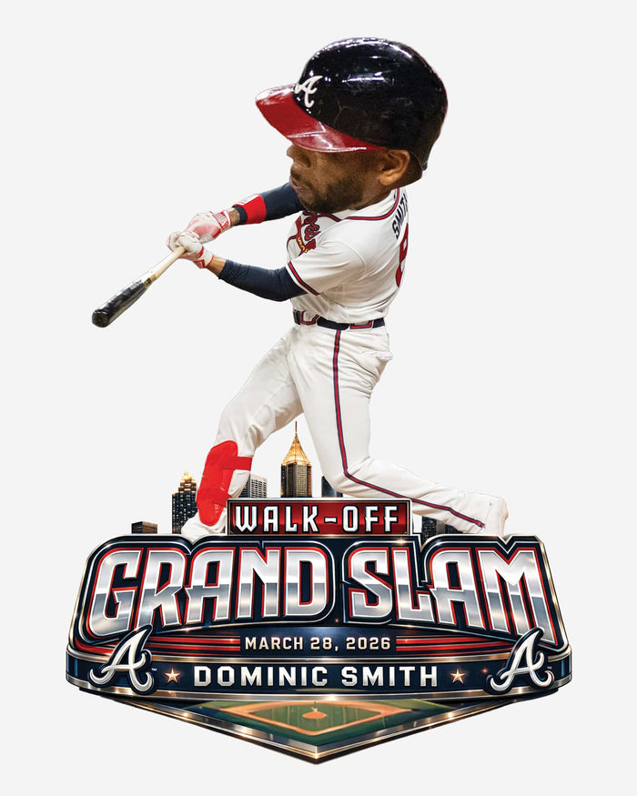 Dominic Smith Atlanta Braves Walk Off Grand Slam Bobblehead FOCO - FOCO.com