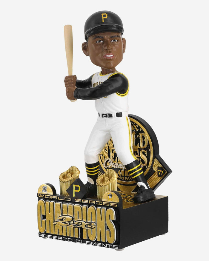 Roberto Clemente Pittsburgh Pirates 2X World Series Champions Bobblehead FOCO - FOCO.com