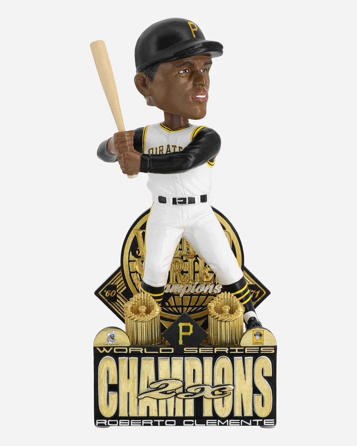 Roberto Clemente Pittsburgh Pirates 2X World Series Champions Bobblehead FOCO - FOCO.com