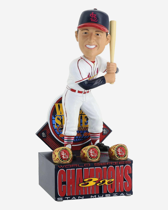 Stan Musial St Louis Cardinals 3X World Series Champion Bobblehead FOCO - FOCO.com