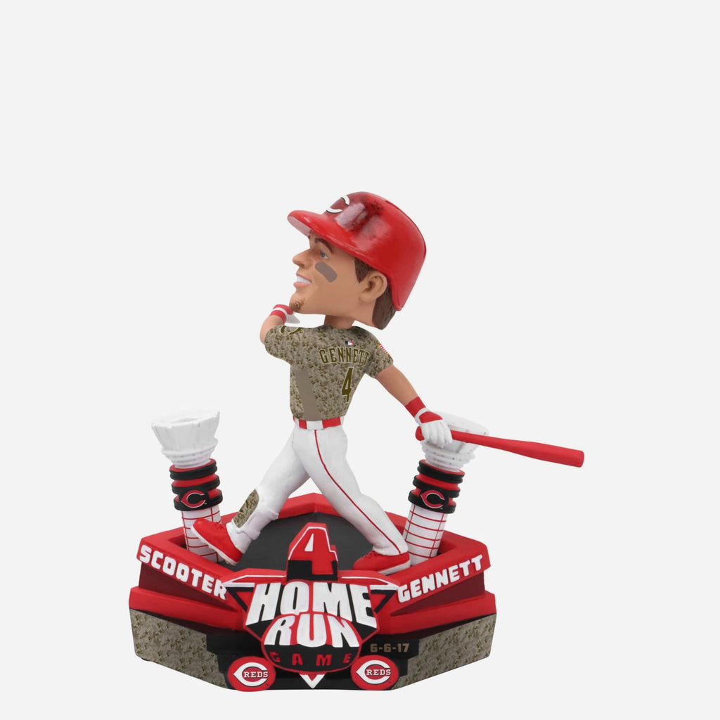 Scooter Gennett Cincinnati Reds Four Home Runs in One Game Mini Bobblehead FOCO - FOCO.com