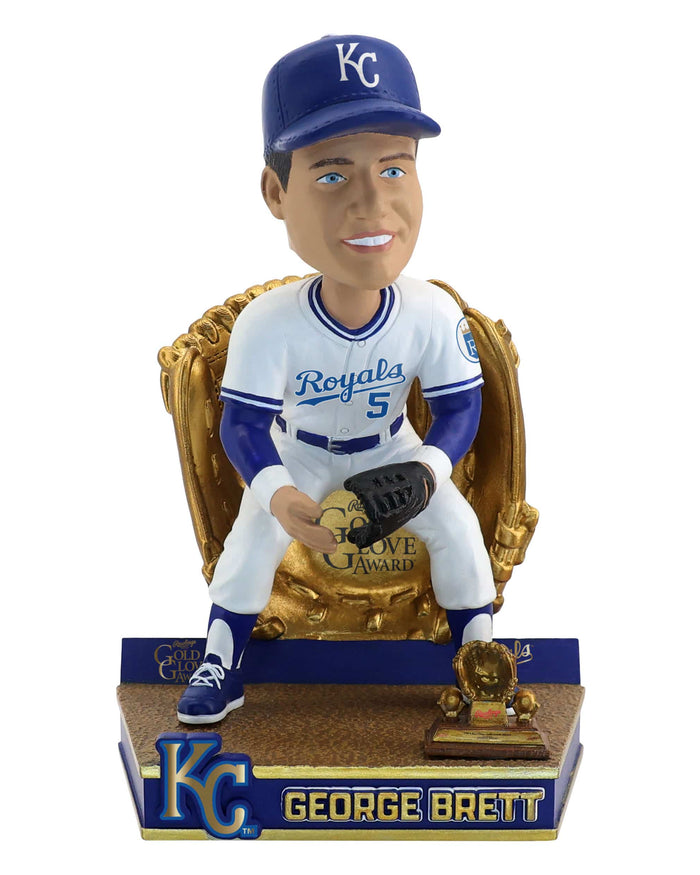 George Brett Kansas City Royals 1985 Gold Glove Bobblehead FOCO - FOCO.com