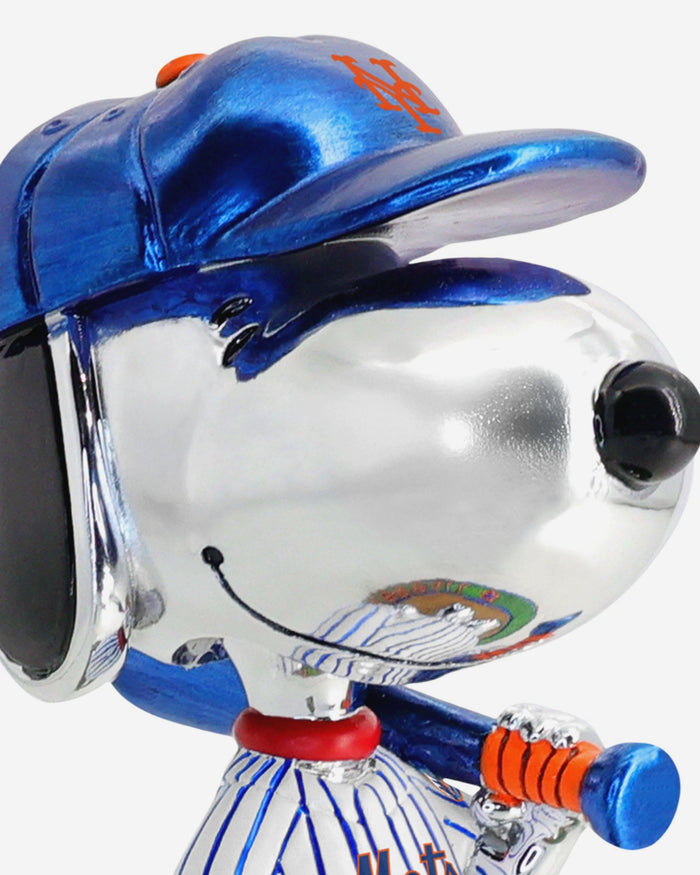 New York Mets Snoopy Peanuts Electroplated Bighead Bobblehead FOCO - FOCO.com