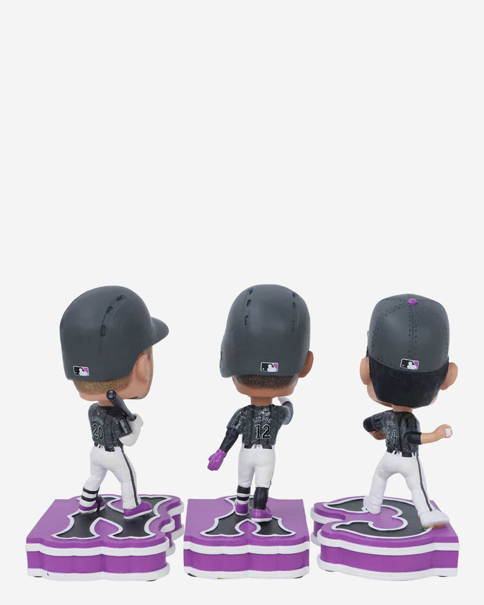 New York Mets 2024 City Connect Connecting Base 3 Pack Mini Bighead Bobblehead Set FOCO - FOCO.com