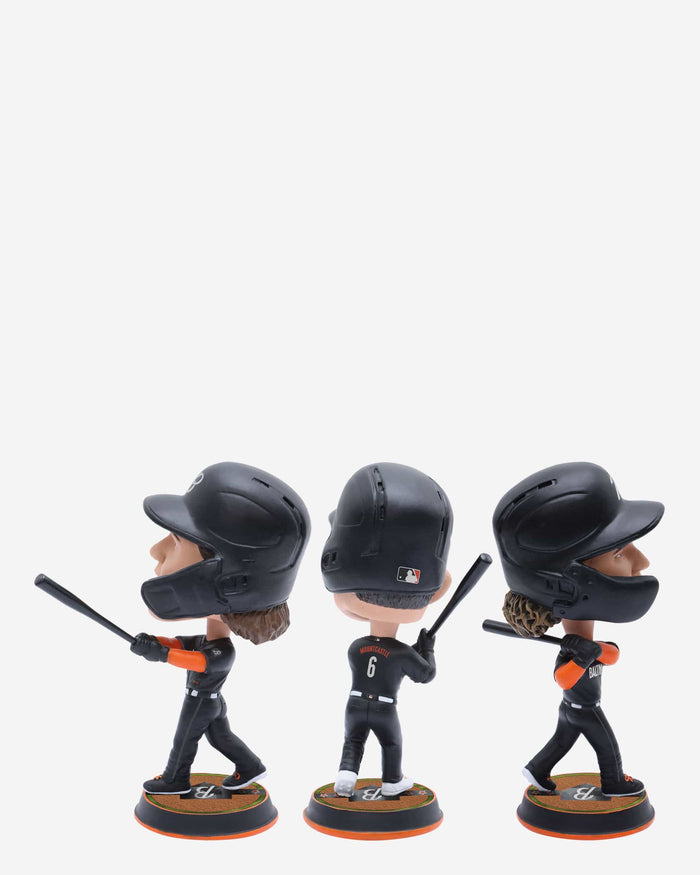 Adley Rutschman & Gunnar Henderson & Ryan Mountcastle Baltimore Orioles 3 Pack Field Stripe Mini Bighead Bobblehead Set FOCO - FOCO.com