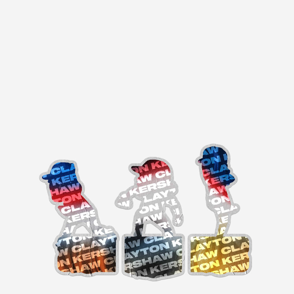 Clayton Kershaw Los Angeles Dodgers 3,000 Career Strikeouts Connecting Base 3 Pack Mini Bighead Bobblehead Set FOCO - FOCO.com