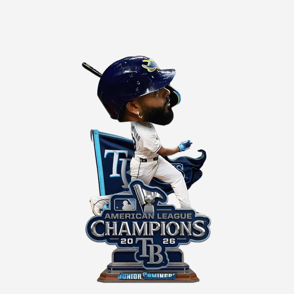 Junior Caminero Tampa Bay Rays 2026 American League Champions Pennant Base Medium Bighead Bobblehead FOCO - FOCO.com