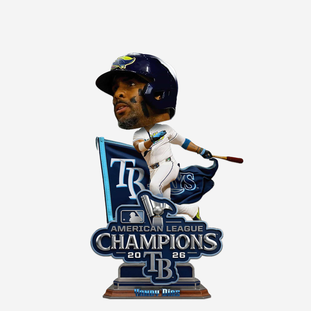 Yandy Diaz Tampa Bay Rays 2026 American League Champions Pennant Base Medium Bighead Bobblehead FOCO - FOCO.com