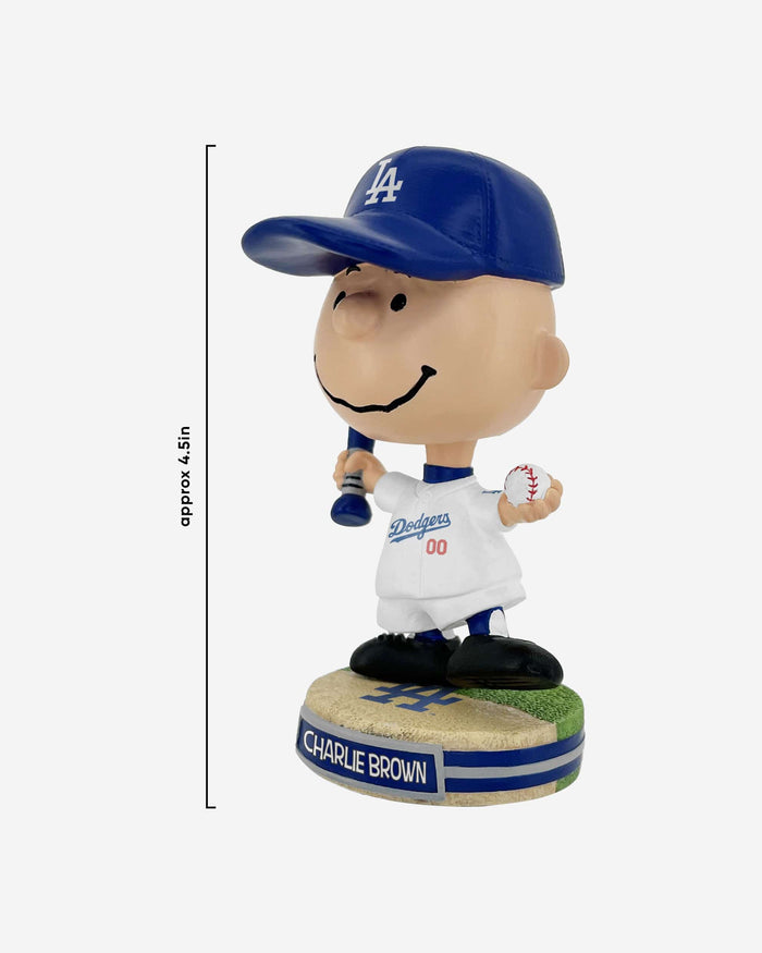 Los Angeles Dodgers Charlie Brown Peanuts Mini Bighead Bobblehead FOCO - FOCO.com