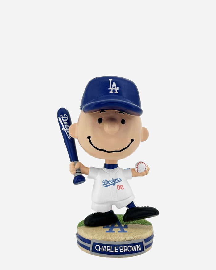 Los Angeles Dodgers Charlie Brown Peanuts Mini Bighead Bobblehead FOCO - FOCO.com