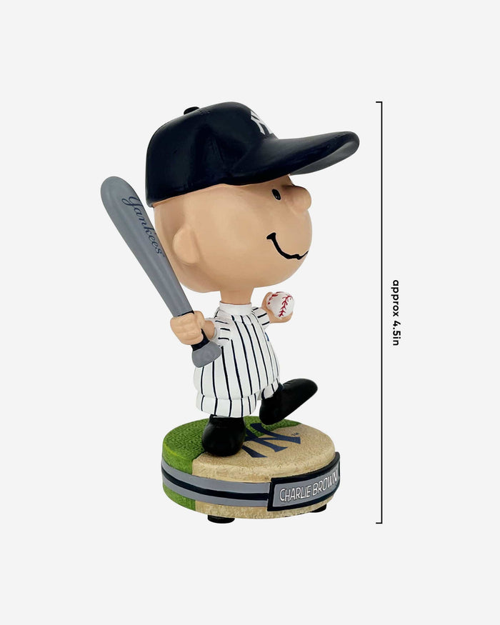 New York Yankees Charlie Brown Peanuts Mini Bighead Bobblehead FOCO - FOCO.com