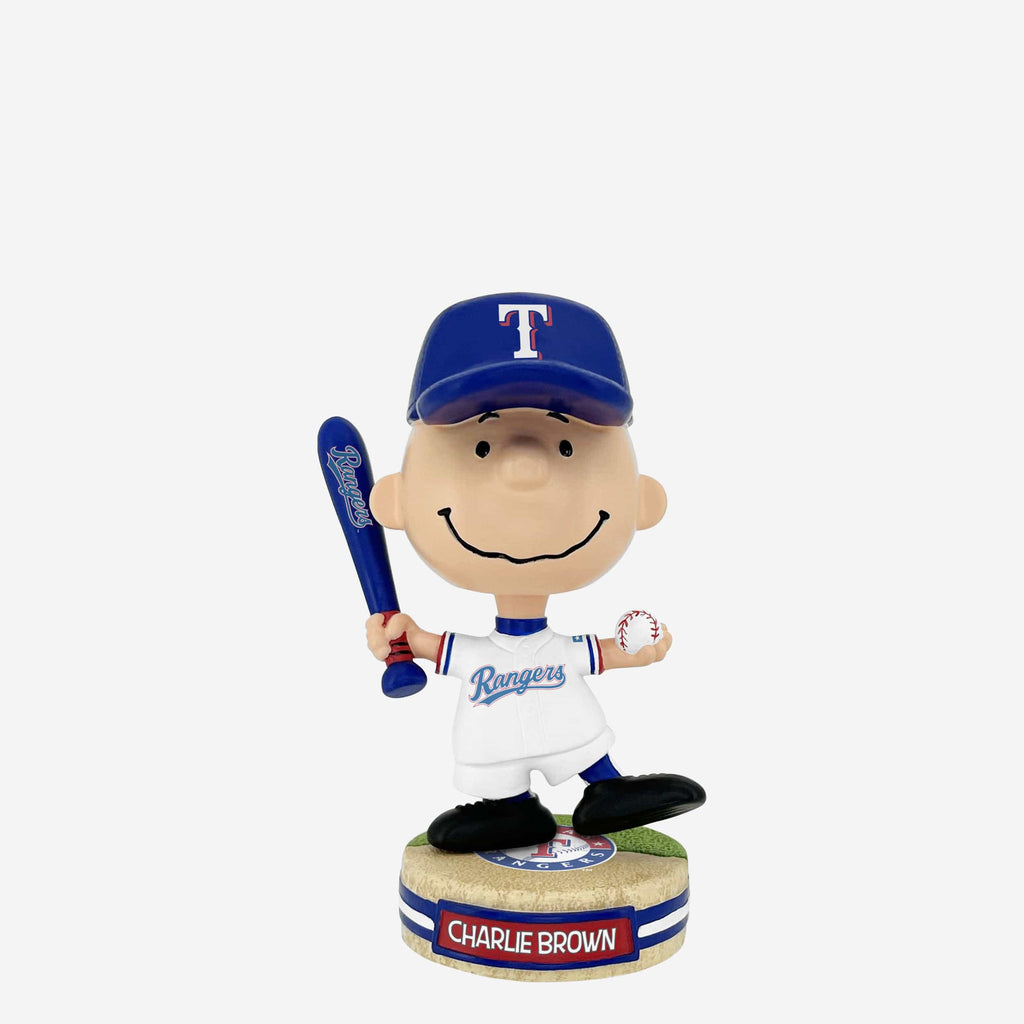 Texas Rangers Charlie Brown Peanuts Mini Bighead Bobblehead FOCO - FOCO.com