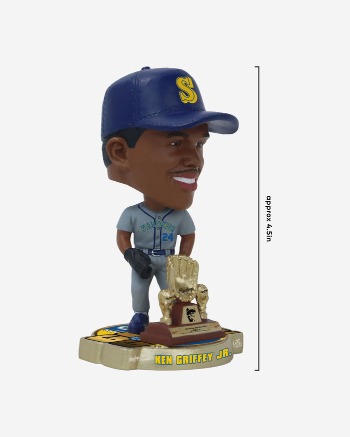 Ken Griffey Jr Seattle Mariners 1990 Gold Glove Mini Bighead Bobblehead