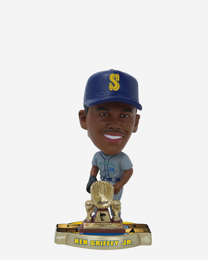 Ken Griffey Jr Seattle Mariners 1990 Gold Glove Mini Bighead Bobblehead