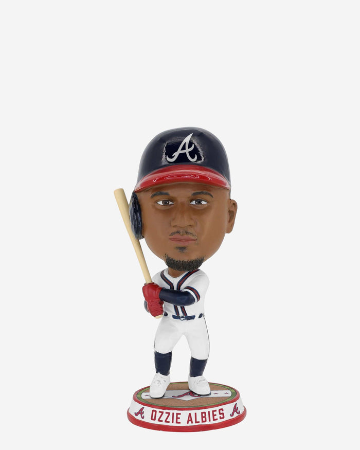 Ozzie Albies Atlanta Braves Field Stripe Mini Bighead Bobblehead FOCO - FOCO.com