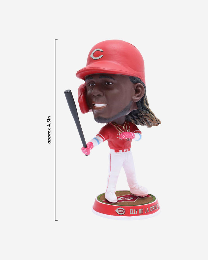 Elly De La Cruz Cincinnati Reds Alternate Uniform Field Stripe Mini Bighead Bobblehead FOCO - FOCO.com