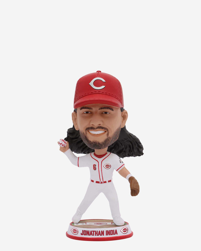 Jonathan India Cincinnati Reds Fielding Pose Field Stripe Mini Bighead Bobblehead FOCO - FOCO.com