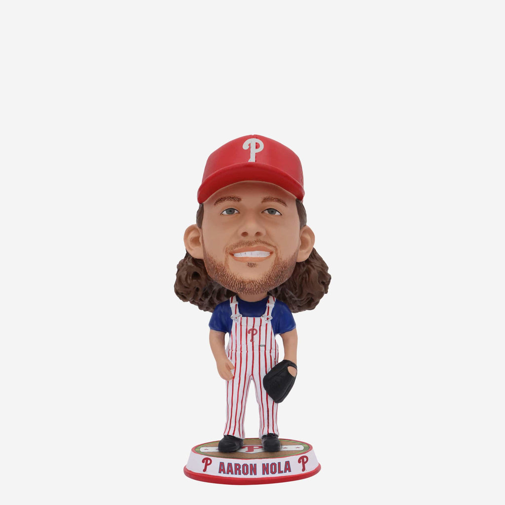 Aaron Nola Philadelphia Phillies Bib Overalls Mini Bighead Bobblehead FOCO - FOCO.com