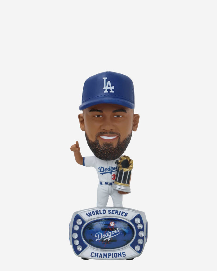 Teoscar Hernandez Los Angeles Dodgers 2024 World Series Champions Ring Base Mini Bighead Bobblehead FOCO - FOCO.com