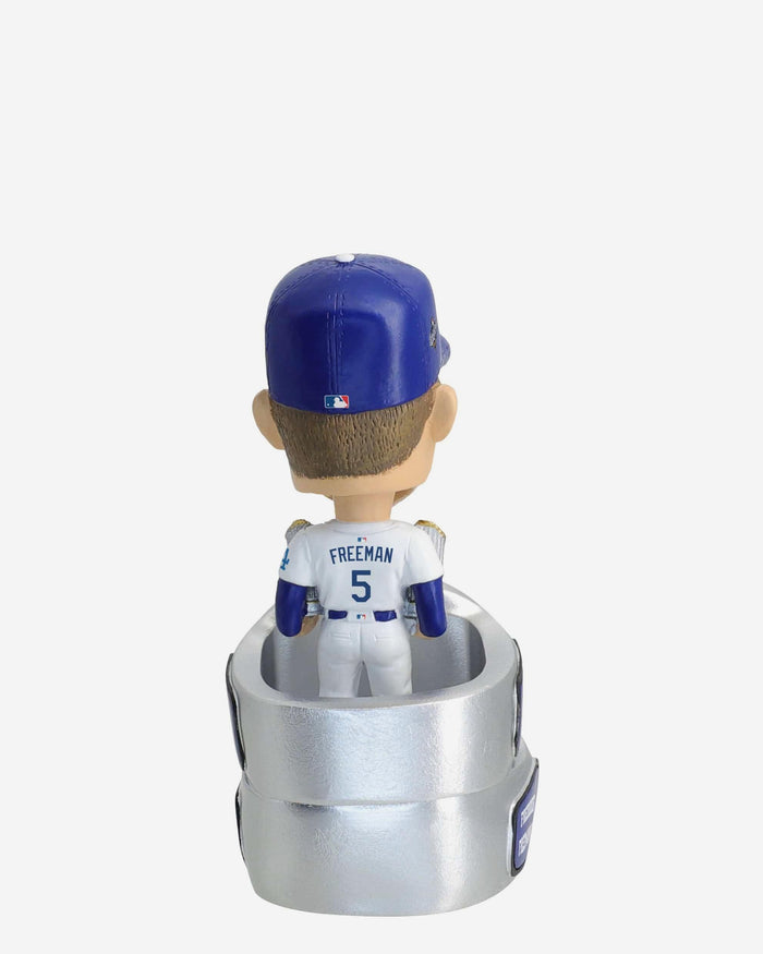 Freddie Freeman Los Angeles Dodgers 2025 Back To Back World Series Champions Mini Ring Base Bighead Bobblehead FOCO - FOCO.com