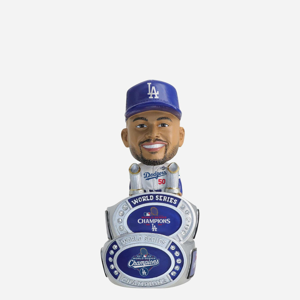 Mookie Betts Los Angeles Dodgers 2025 Back To Back World Series Champions Mini Ring Base Bighead Bobblehead FOCO - FOCO.com