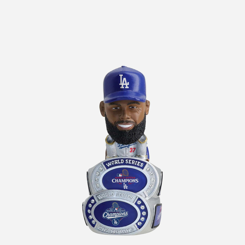 Teoscar Hernandez Los Angeles Dodgers 2025 Back To Back World Series Champions Mini Ring Base Bighead Bobblehead FOCO - FOCO.com
