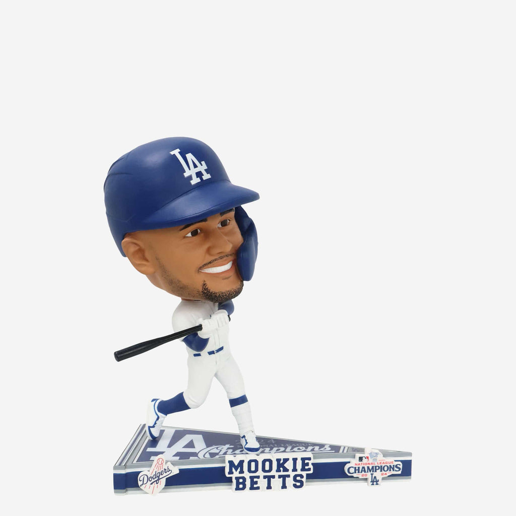 Mookie Betts Los Angeles Dodgers 2024 National League Champions Pennant Base Bighead Bobblehead FOCO - FOCO.com