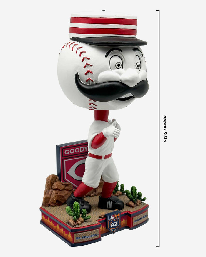 Mr Redlegs Cincinnati Reds 2024 Spring Training Cactus League Mascot Bighead Bobblehead FOCO - FOCO.com