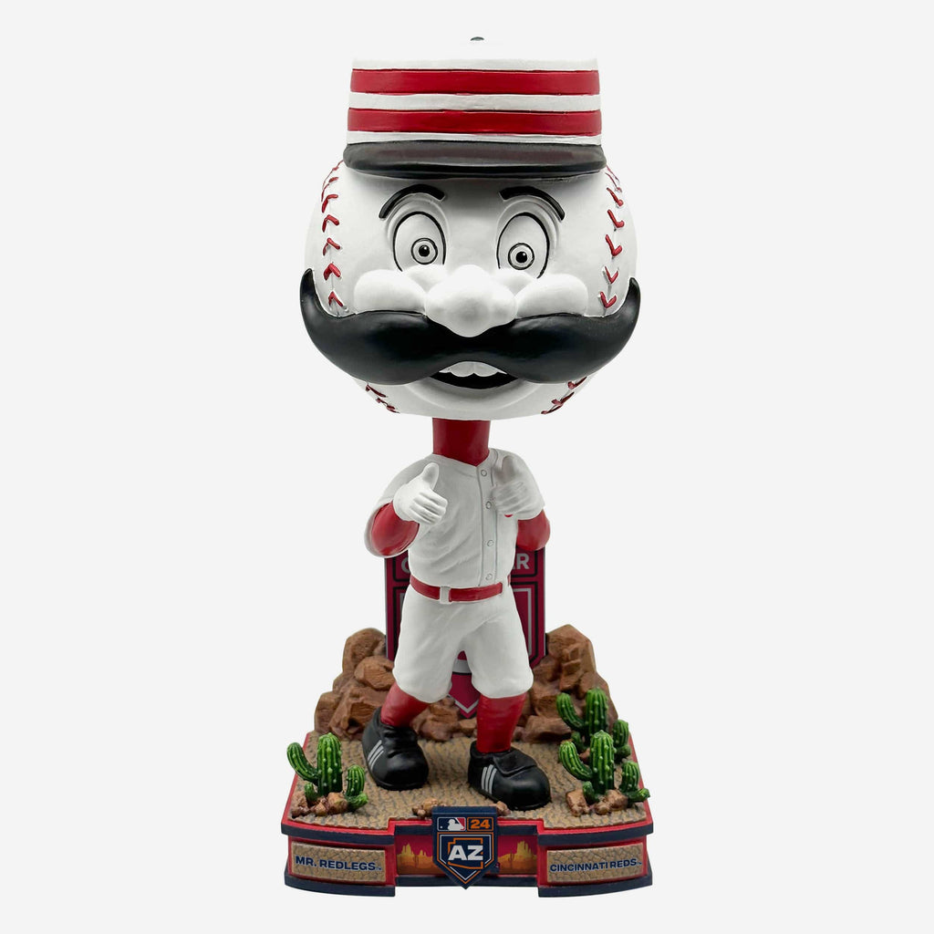 Mr Redlegs Cincinnati Reds 2024 Spring Training Cactus League Mascot Bighead Bobblehead FOCO - FOCO.com