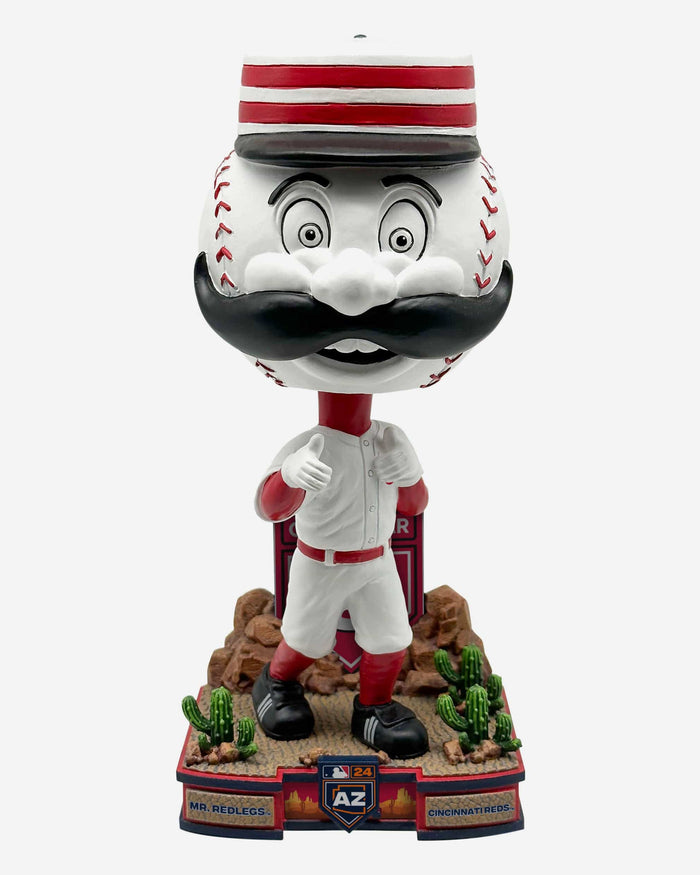 Mr Redlegs Cincinnati Reds 2024 Spring Training Cactus League Mascot Bighead Bobblehead FOCO - FOCO.com