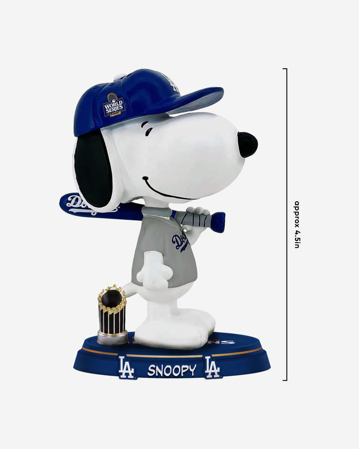 Los Angeles Dodgers Snoopy Peanuts 2024 World Series Champions Mini Bighead Bobblehead FOCO - FOCO.com