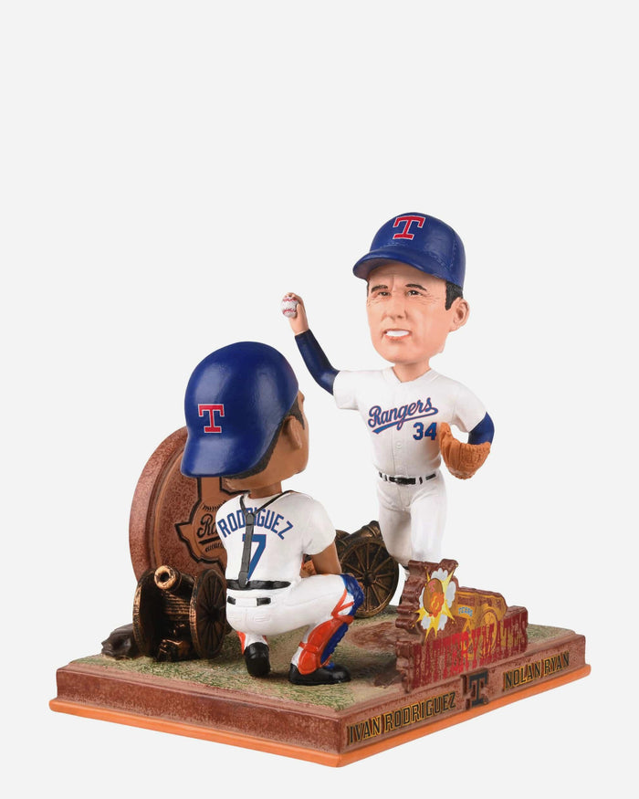 Nolan Ryan & Ivan Rodriguez Texas Rangers Battery Mates Dual Bobblehead FOCO - FOCO.com