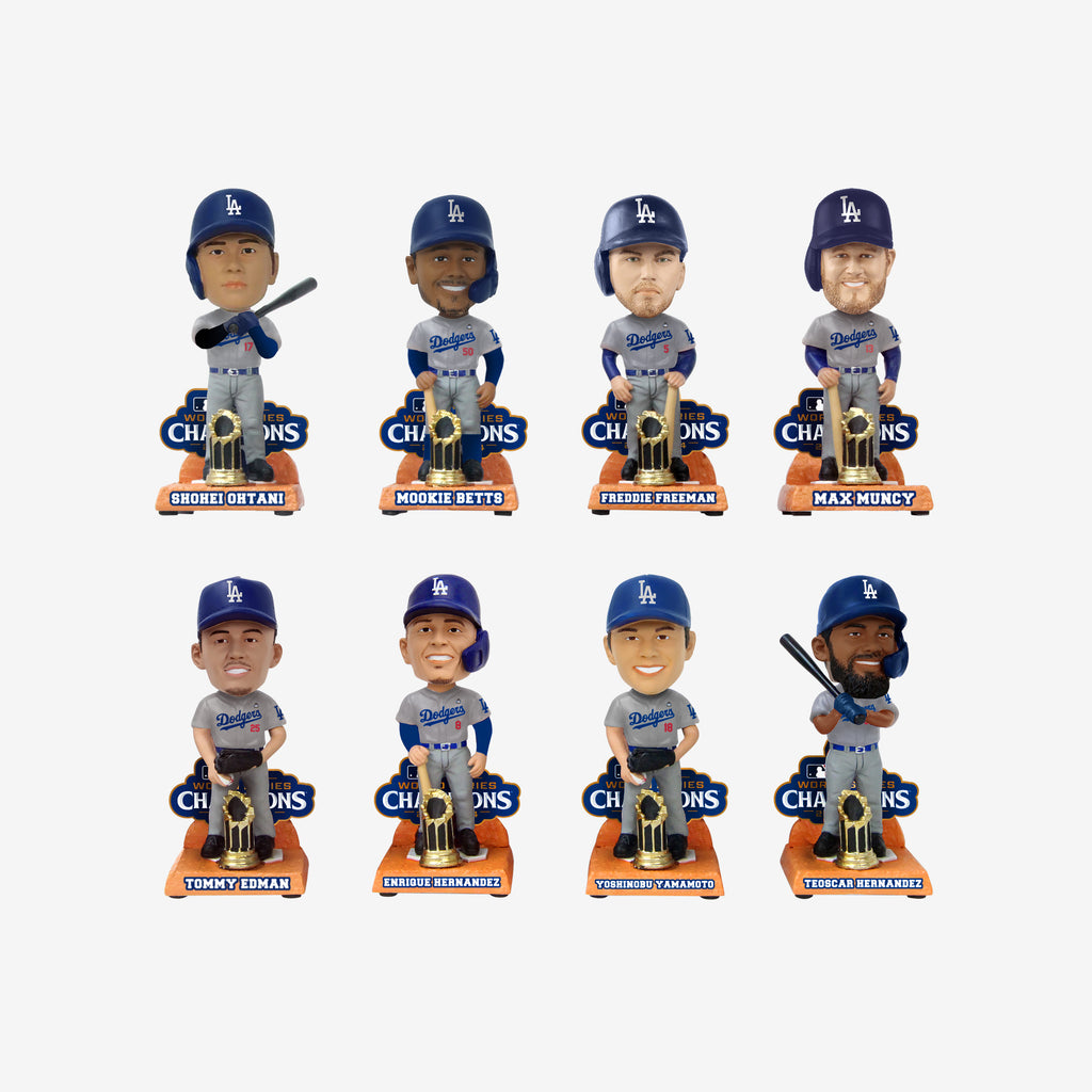 Los Angeles Dodgers 2024 World Series Champions Series 1 Mini Bobblehead Box Set FOCO - FOCO.com