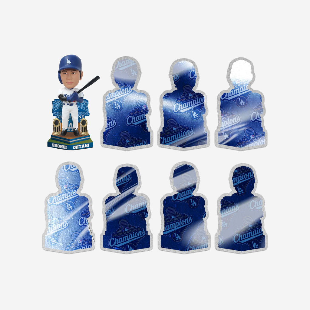 Los Angeles Dodgers 2025 Back To Back World Series Champions Celebration Mini Bobblehead Boxed Set FOCO - FOCO.com