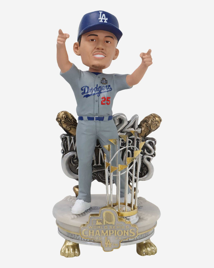 Tommy Edman Los Angeles Dodgers 2024 World Series Champions Alternate Jersey Celebration Bobblehead FOCO - FOCO.com