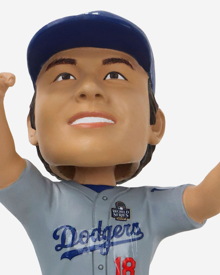 Yoshinobu Yamamoto Los Angeles Dodgers 2024 World Series Champions Alternate Jersey Celebration Bobblehead FOCO - FOCO.com