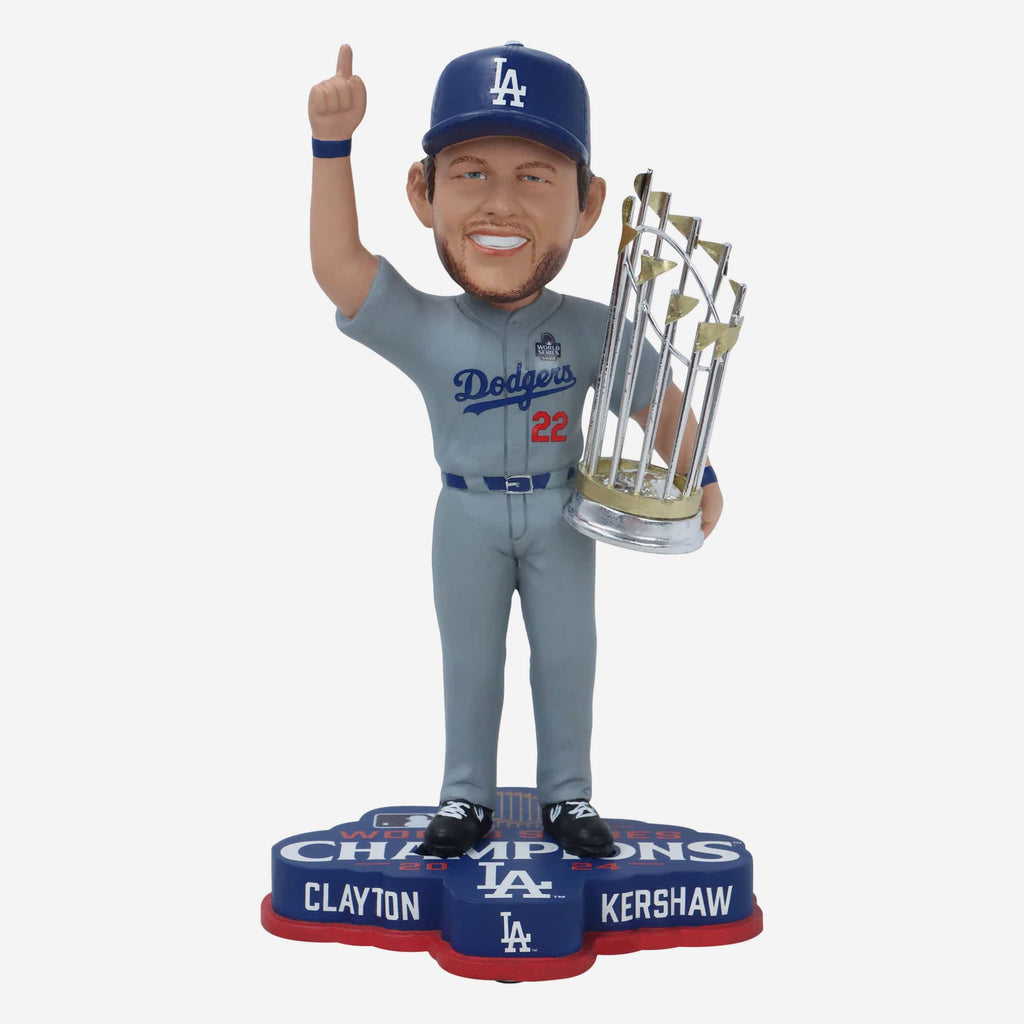 Clayton Kershaw Los Angeles Dodgers 2024 World Series Champions Bobblehead FOCO - FOCO.com