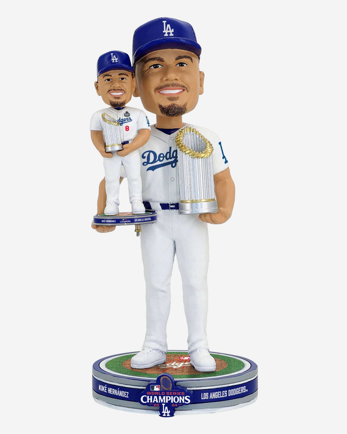 Kike Hernandez Los Angeles Dodgers 2024 World Series Champions Bobble Dubblz Bobblehead FOCO - FOCO.com