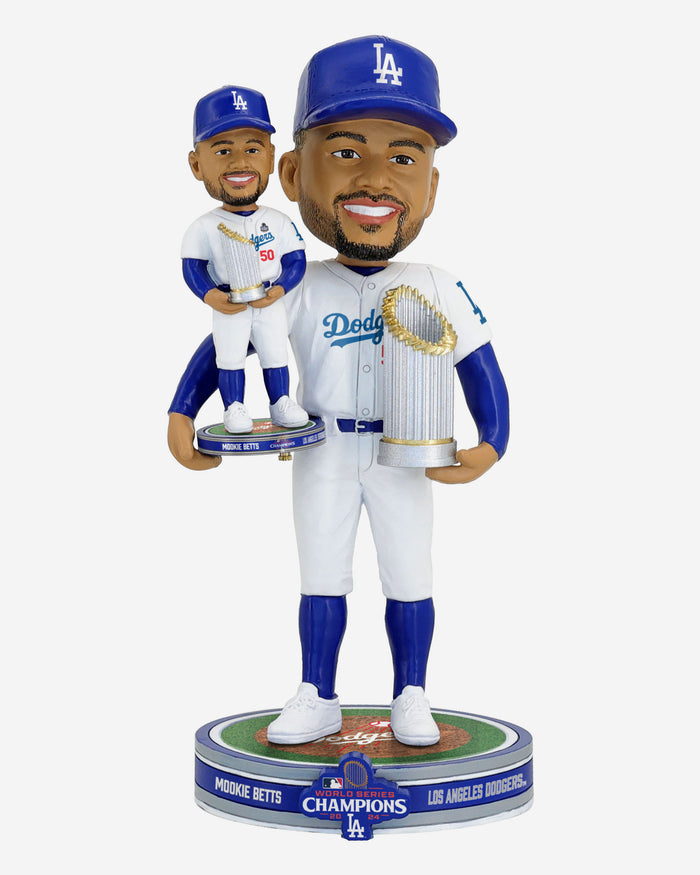 Mookie Betts Los Angeles Dodgers 2024 World Series Champions Bobble Dubblz Bobblehead FOCO - FOCO.com